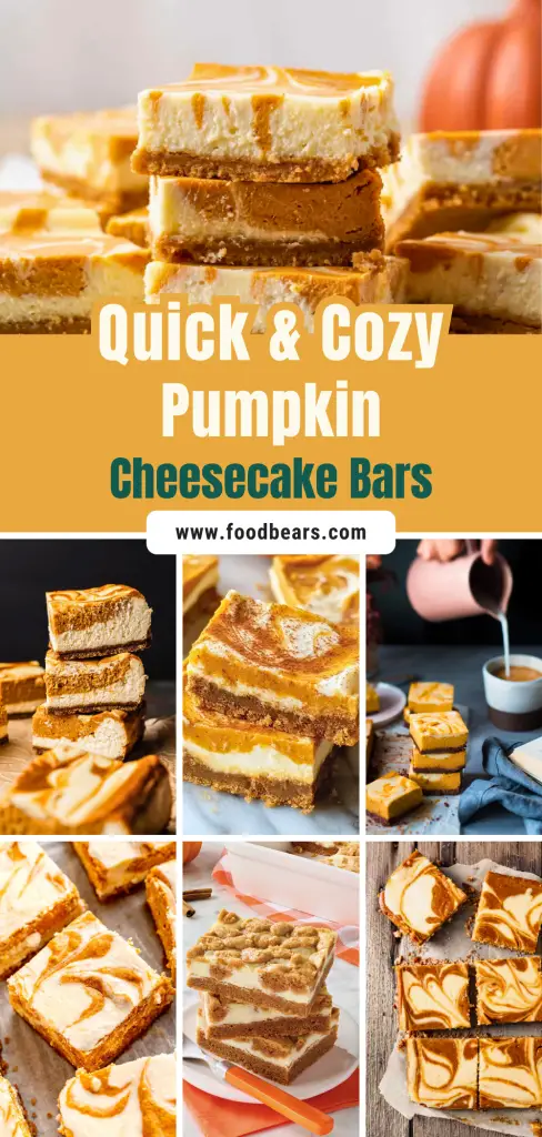 Quick & Cozy Pumpkin Cheesecake Bars for Fall