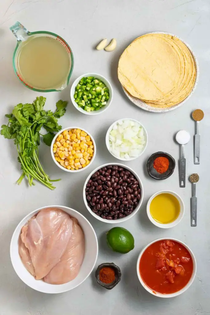 Chicken Tortilla Soup Ingredients