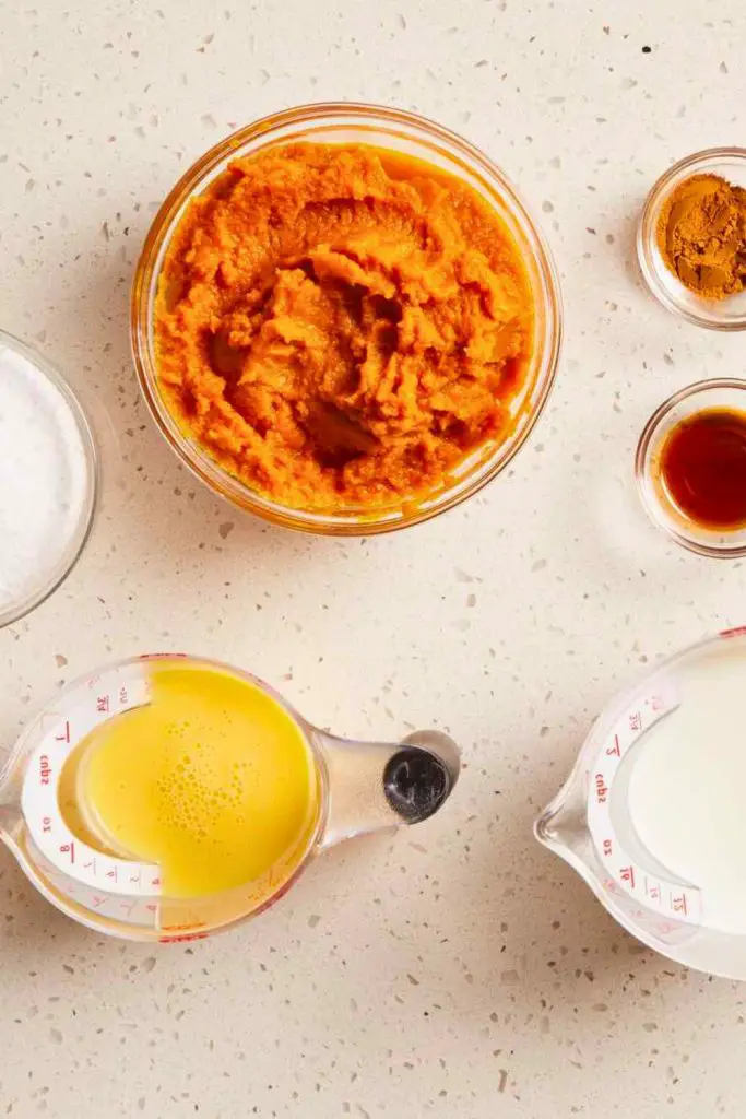 Crustless Pumpkin Pie Ingredients