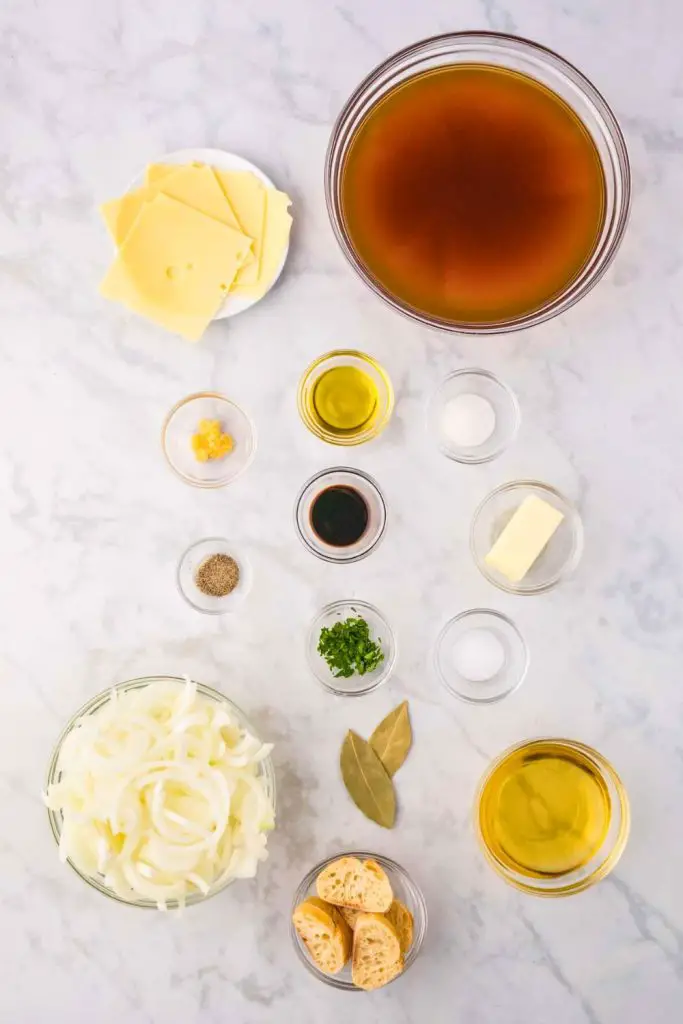 Ingredients for French Onion Soup