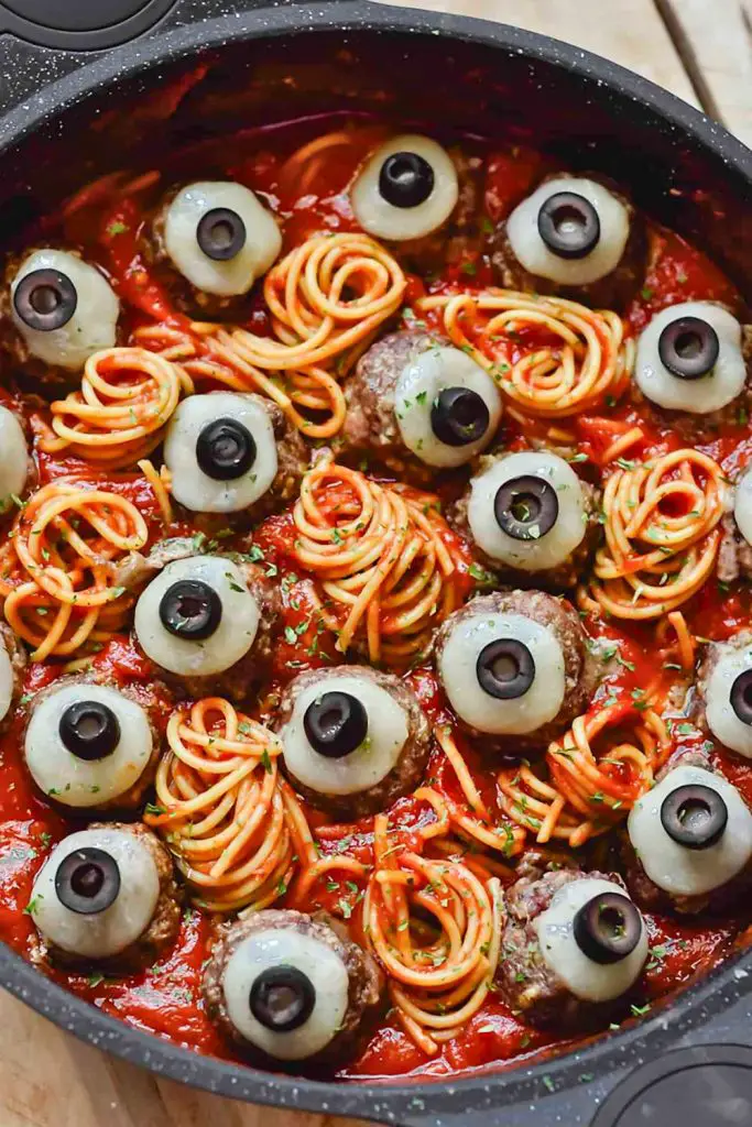 Monster Eyeball Pasta