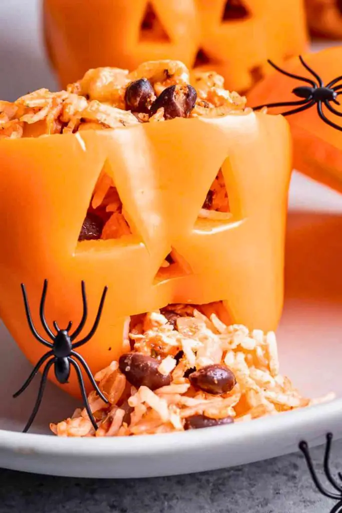 Taco-Stuffed Jack-O’-Lantern Peppers