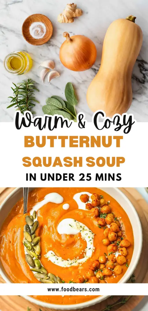 Warm & Cozy Butternut Squash Soup in Under 25 Mins