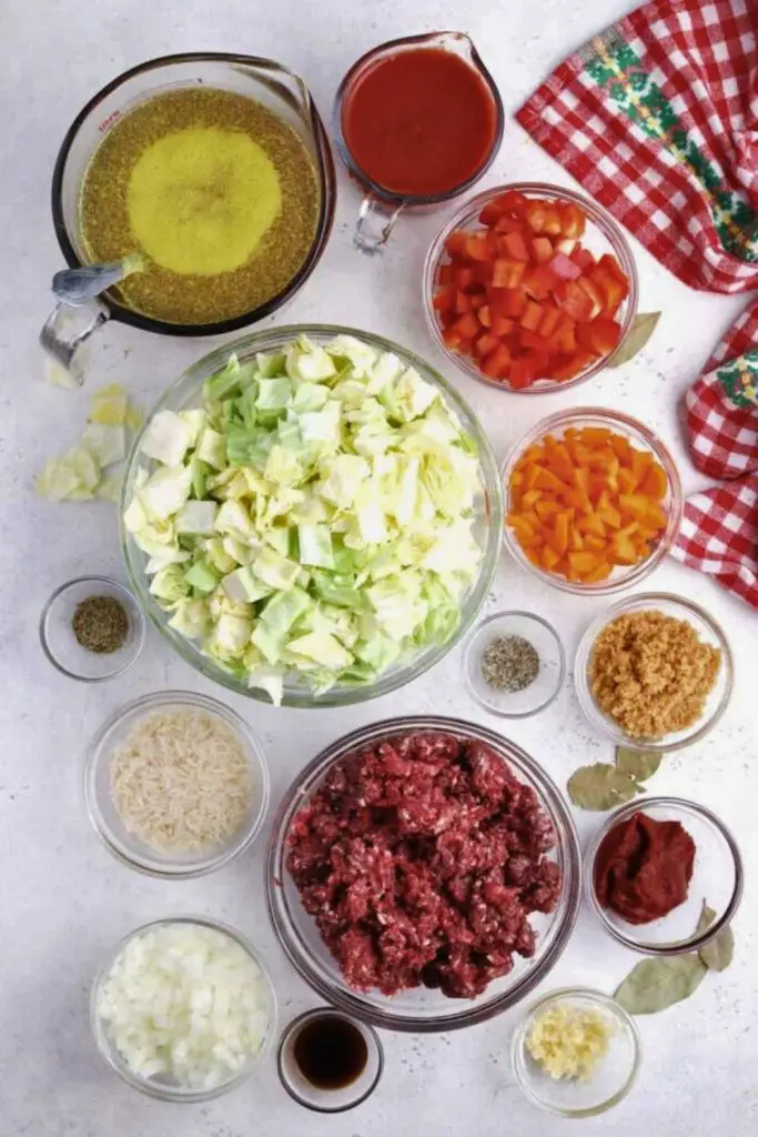 Cabbage Roll Soup Ingredients