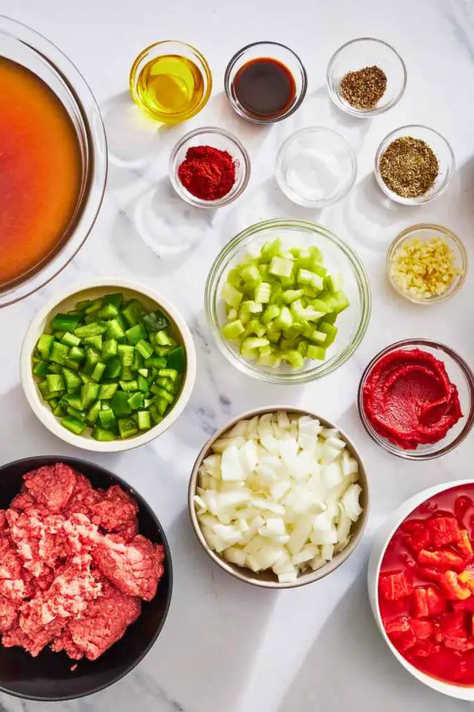 Hamburger Soup Ingredients