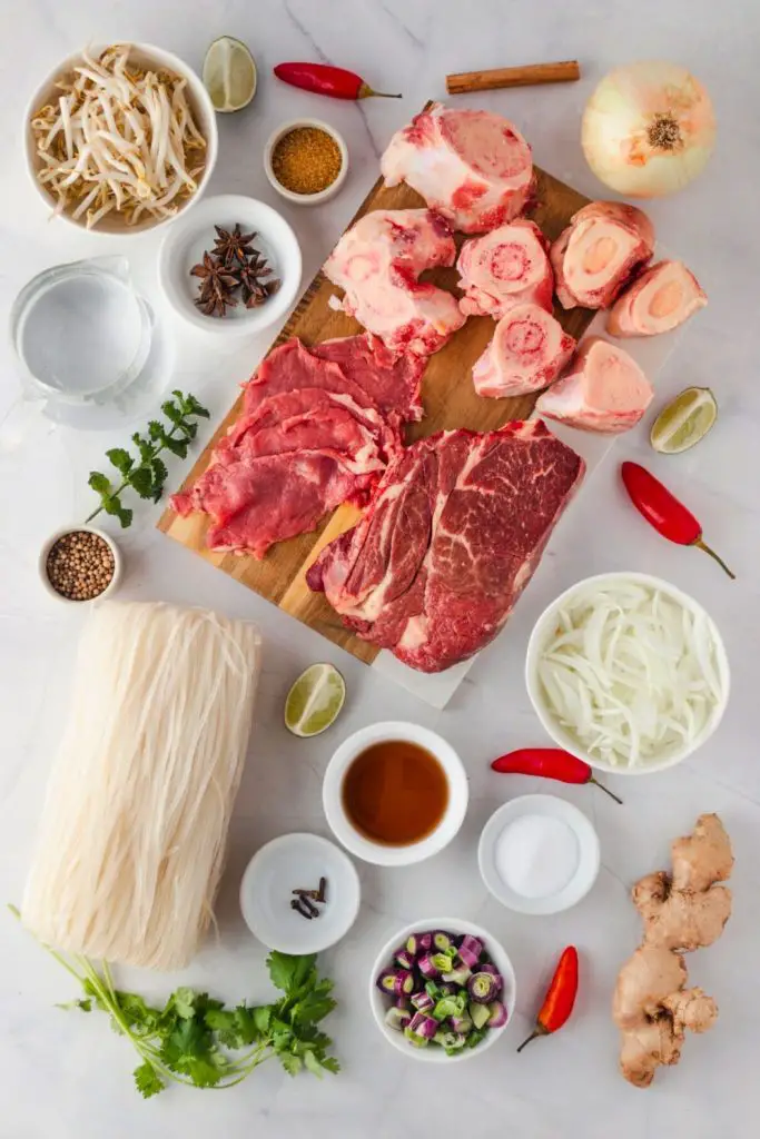 Ingredients of Pho Soup