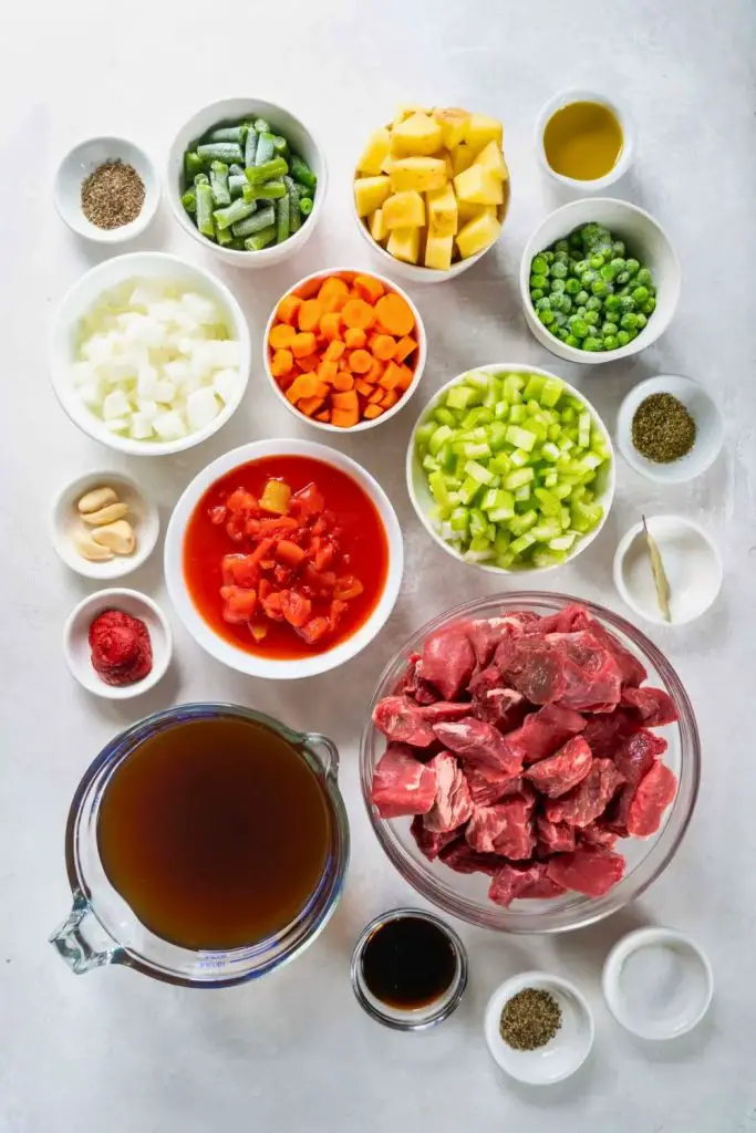 Vegetable Beef Soup Ingredients
