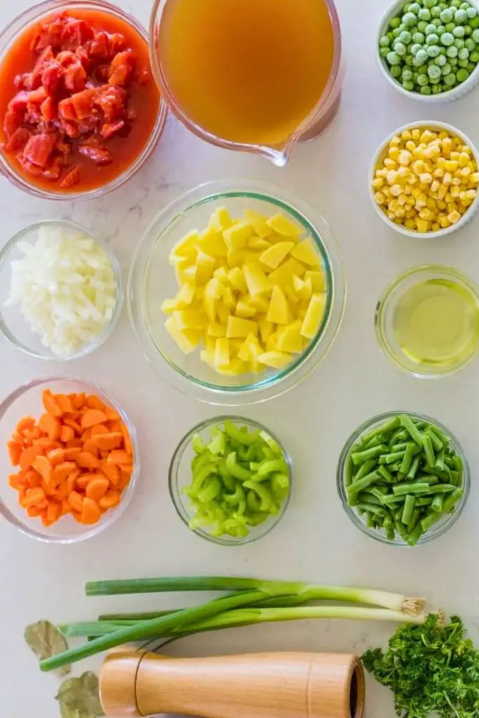 Vegetable Soup Ingredients