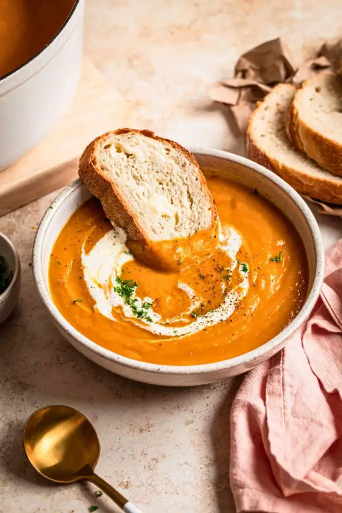 Serving Suggestions of Sweet Potato Soup